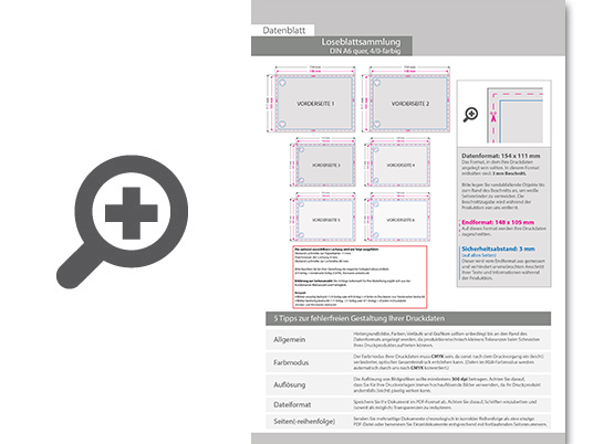 Product Bild loseblattsammlung_din_a6_quer__132_bl__tter_pro_sammlung__vorne_farbig_(4_0)
