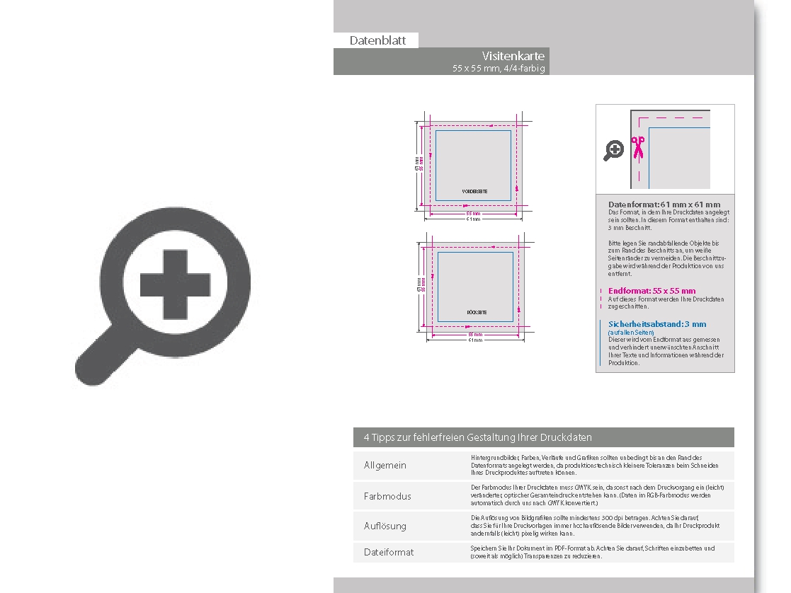 Product Bild visitenkarten_quadratisch_5_5_farbig_55_x_55_mm___beidseitig_bedruckt_(cmyk_4-farbig_+_1_gold-sonderfarbe)